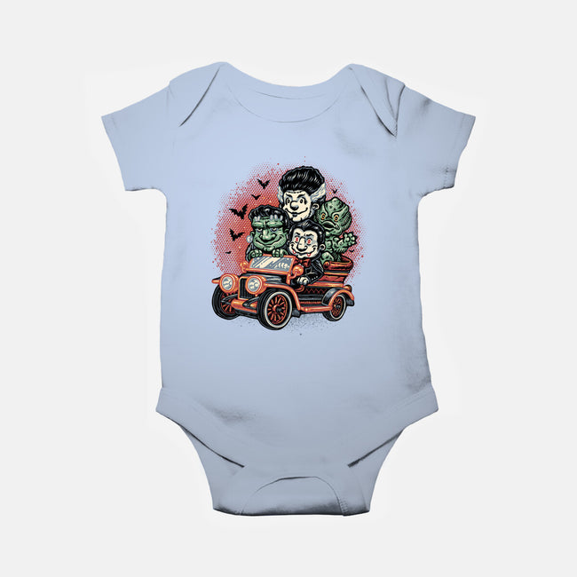 Horrific Roadtrip-Baby-Basic-Onesie-glitchygorilla