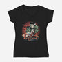 Horrific Roadtrip-Womens-V-Neck-Tee-glitchygorilla