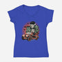 Horrific Roadtrip-Womens-V-Neck-Tee-glitchygorilla