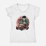 Horrific Roadtrip-Womens-V-Neck-Tee-glitchygorilla