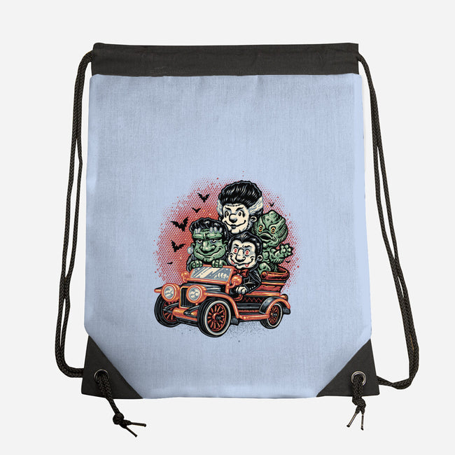 Horrific Roadtrip-None-Drawstring-Bag-glitchygorilla