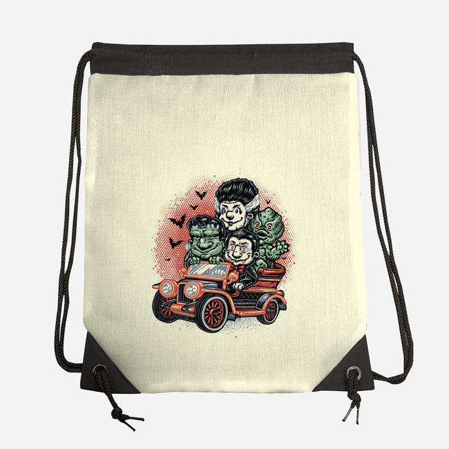 Horrific Roadtrip-None-Drawstring-Bag-glitchygorilla