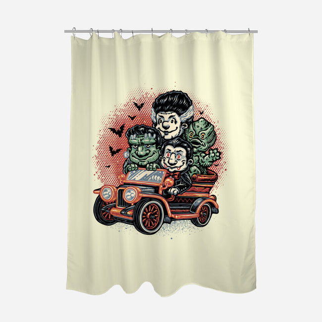 Horrific Roadtrip-None-Polyester-Shower Curtain-glitchygorilla