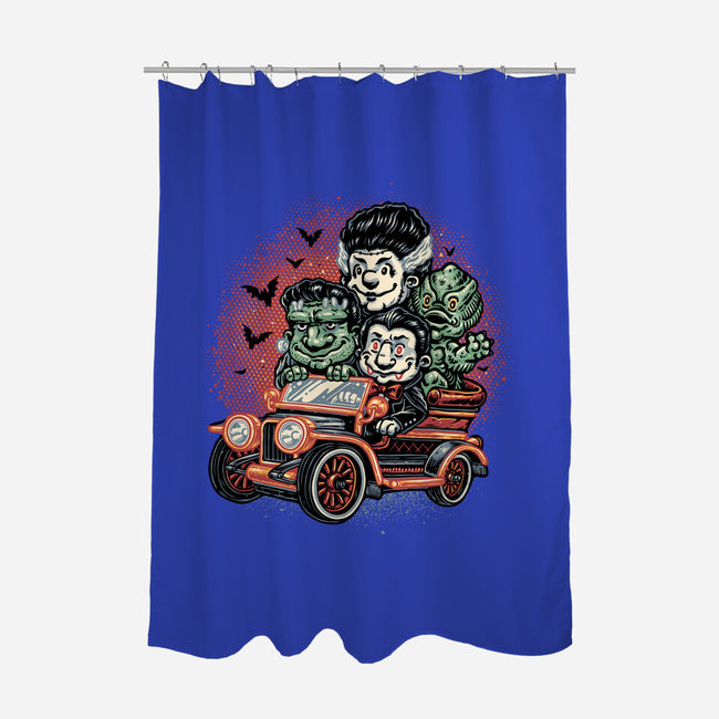 Horrific Roadtrip-None-Polyester-Shower Curtain-glitchygorilla