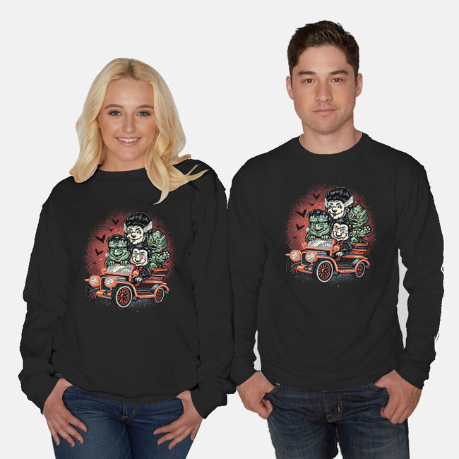 Horrific Roadtrip-Unisex-Crew Neck-Sweatshirt-glitchygorilla