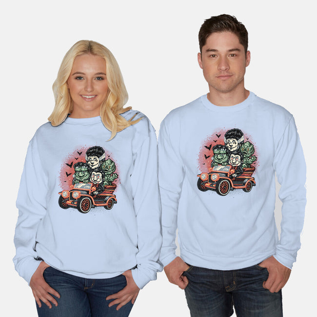 Horrific Roadtrip-Unisex-Crew Neck-Sweatshirt-glitchygorilla