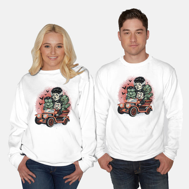 Horrific Roadtrip-Unisex-Crew Neck-Sweatshirt-glitchygorilla