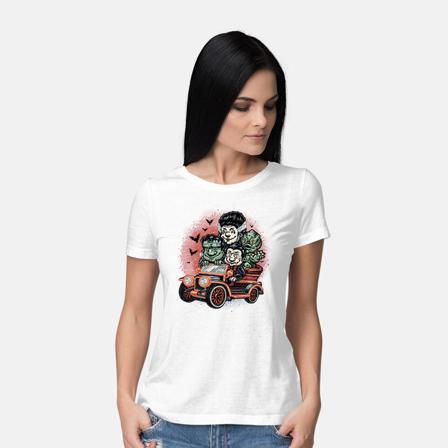 Horrific Roadtrip-Womens-Basic-Tee-glitchygorilla