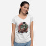 Horrific Roadtrip-Womens-V-Neck-Tee-glitchygorilla