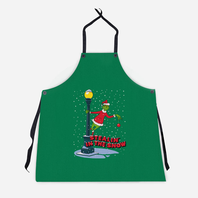Stealin In The Snow-Unisex-Kitchen-Apron-Getsousa!
