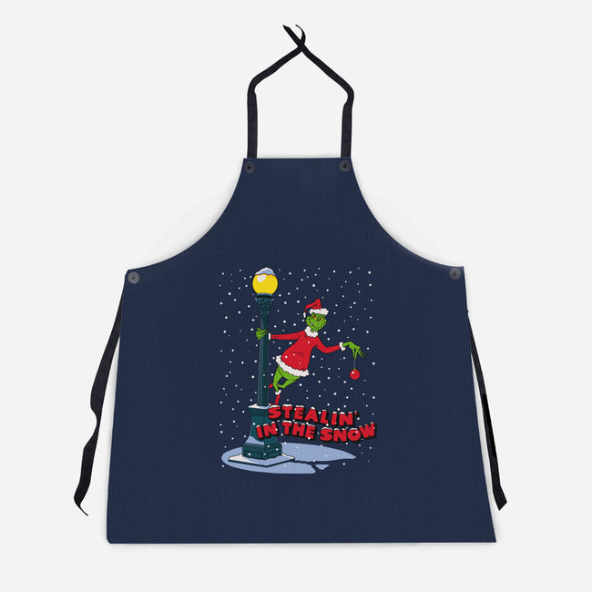Stealin In The Snow-Unisex-Kitchen-Apron-Getsousa!