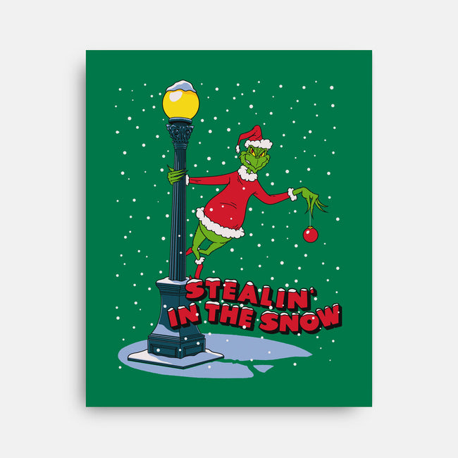 Stealin In The Snow-None-Stretched-Canvas-Getsousa!