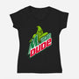 Mountain Dude-Womens-V-Neck-Tee-Raffiti