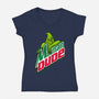 Mountain Dude-Womens-V-Neck-Tee-Raffiti