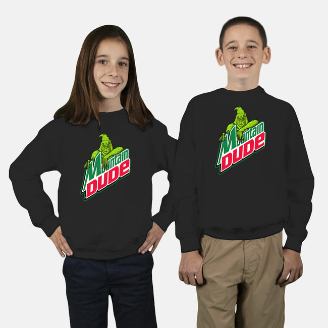 Mountain Dude-Youth-Crew Neck-Sweatshirt-Raffiti