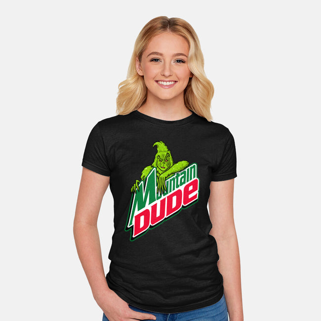 Mountain Dude-Womens-Fitted-Tee-Raffiti