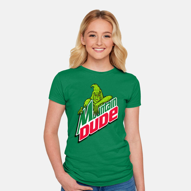 Mountain Dude-Womens-Fitted-Tee-Raffiti