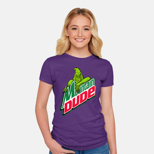 Mountain Dude-Womens-Fitted-Tee-Raffiti