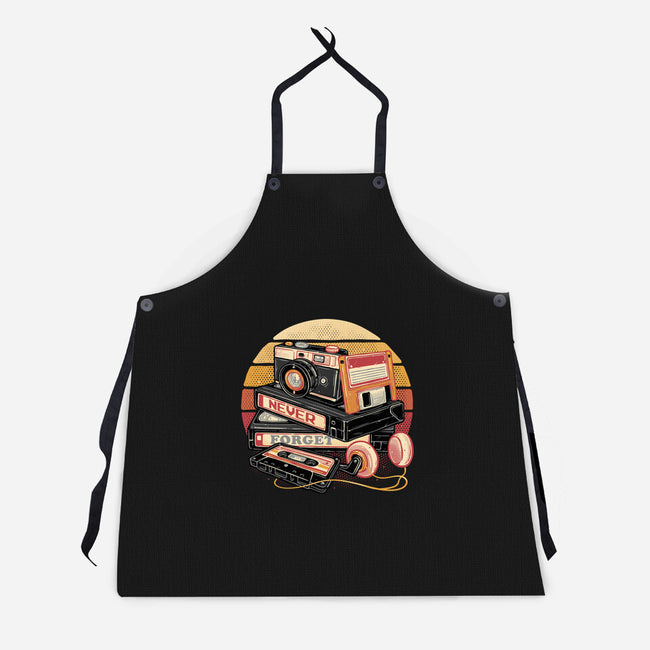Never Forget The Classics-Unisex-Kitchen-Apron-glitchygorilla