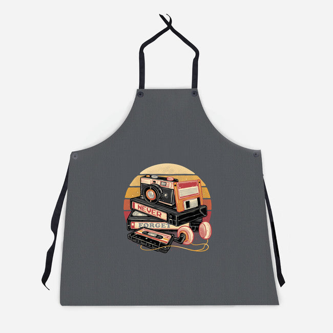 Never Forget The Classics-Unisex-Kitchen-Apron-glitchygorilla