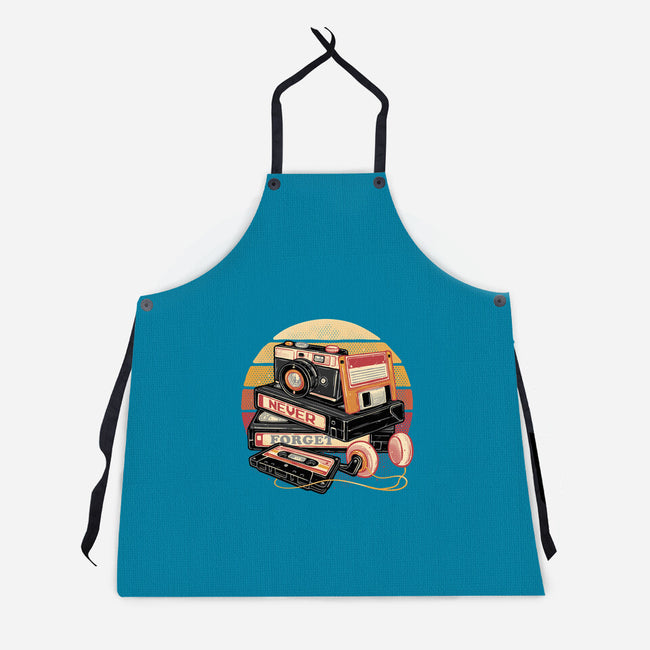 Never Forget The Classics-Unisex-Kitchen-Apron-glitchygorilla