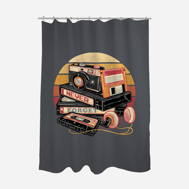 Never Forget The Classics-None-Polyester-Shower Curtain-glitchygorilla