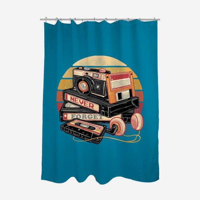 Never Forget The Classics-None-Polyester-Shower Curtain-glitchygorilla