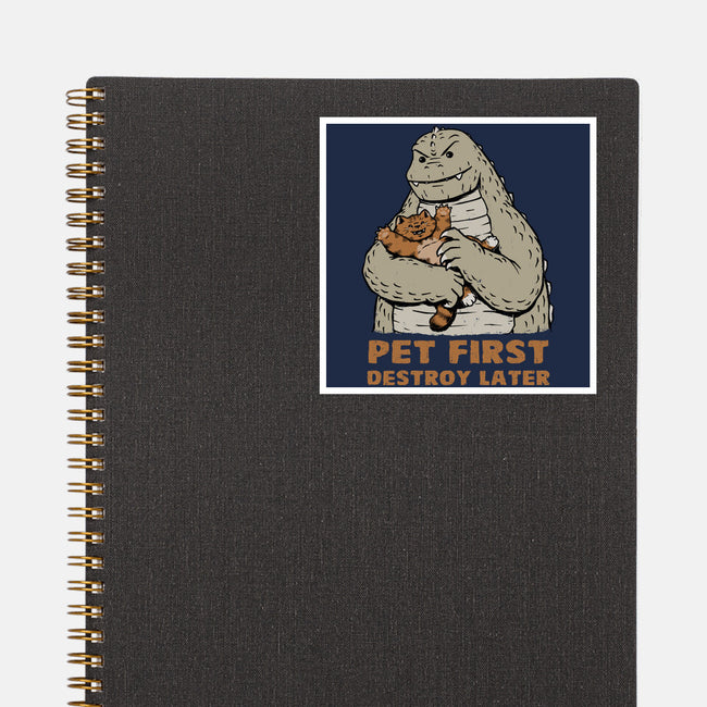 Pet First Destroy Later-None-Glossy-Sticker-pigboom