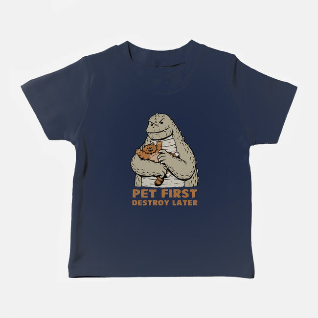 Pet First Destroy Later-Baby-Basic-Tee-pigboom