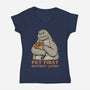 Pet First Destroy Later-Womens-V-Neck-Tee-pigboom