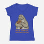 Pet First Destroy Later-Womens-V-Neck-Tee-pigboom