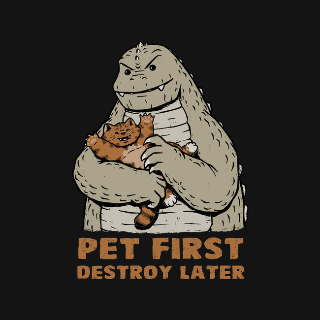 Pet First Destroy Later-Unisex-Crew Neck-Sweatshirt-pigboom