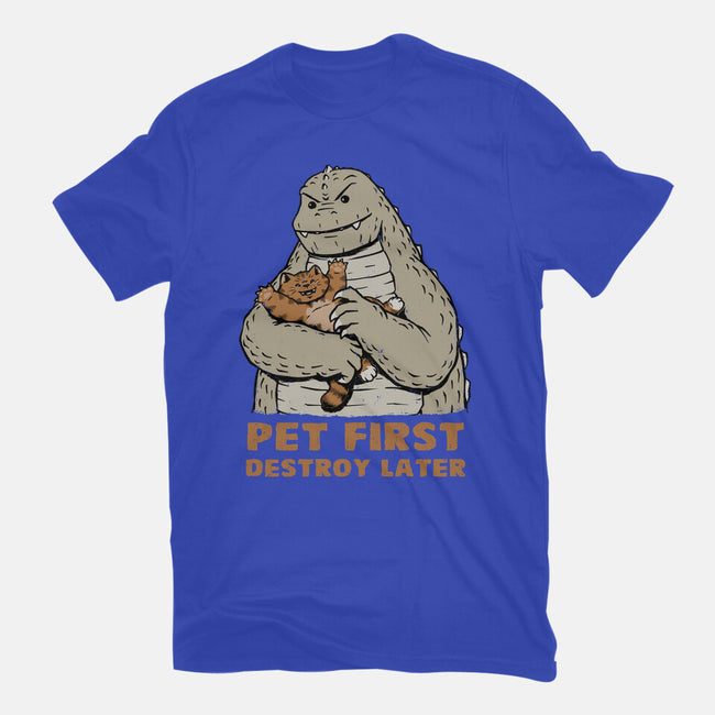 Pet First Destroy Later-Youth-Basic-Tee-pigboom