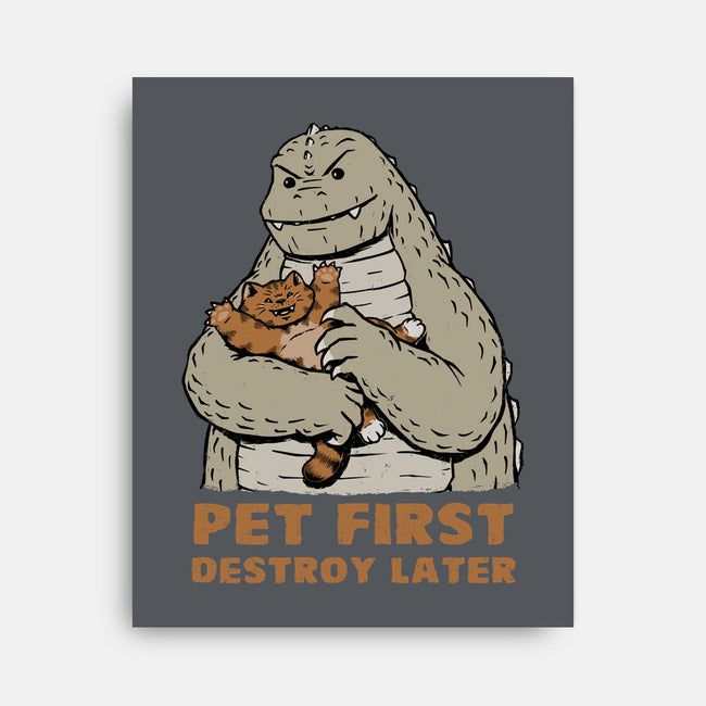 Pet First Destroy Later-None-Stretched-Canvas-pigboom