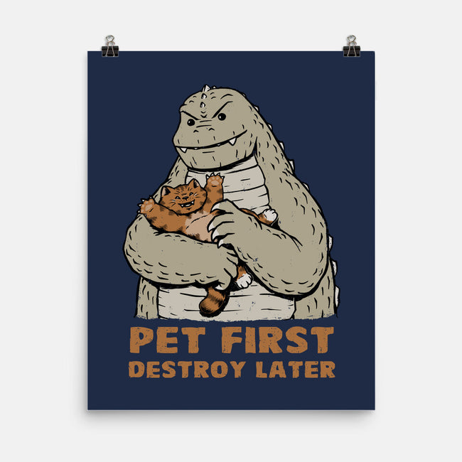 Pet First Destroy Later-None-Matte-Poster-pigboom