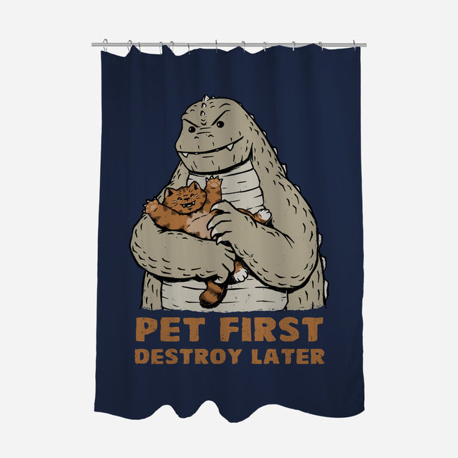 Pet First Destroy Later-None-Polyester-Shower Curtain-pigboom