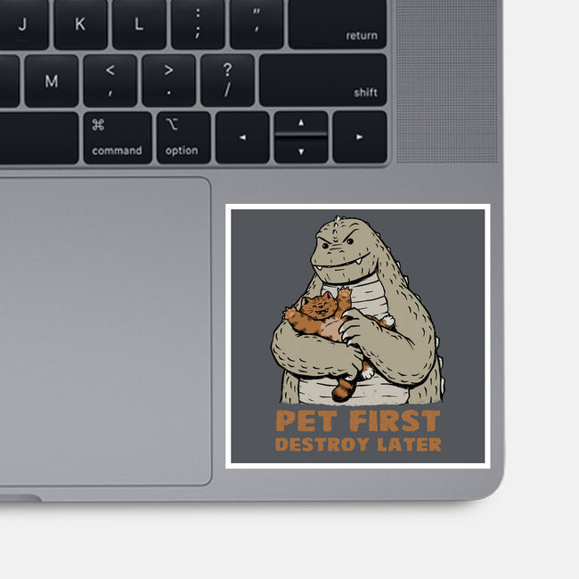 Pet First Destroy Later-None-Glossy-Sticker-pigboom