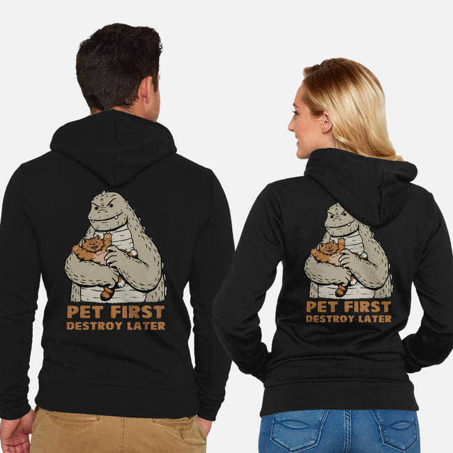 Pet First Destroy Later-Unisex-Zip-Up-Sweatshirt-pigboom