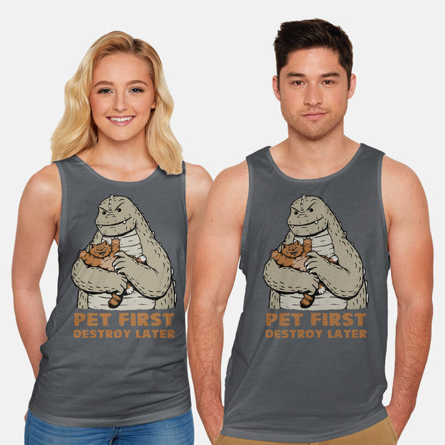 Pet First Destroy Later-Unisex-Basic-Tank-pigboom
