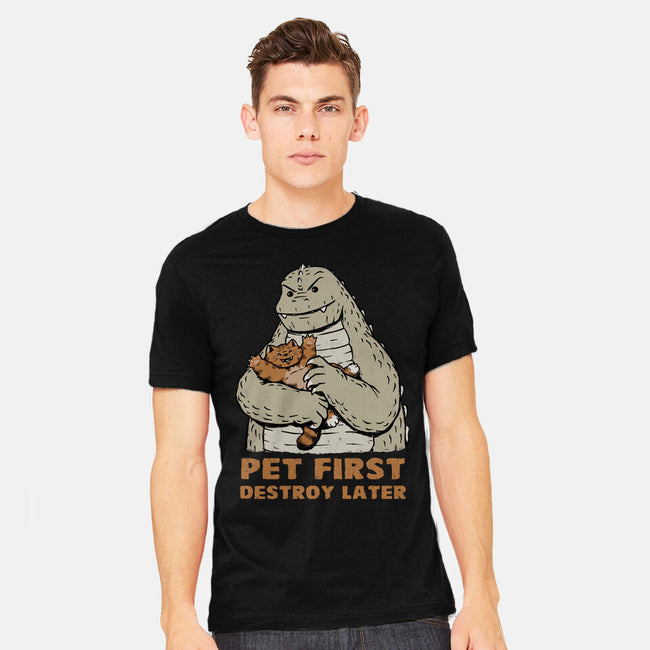 Pet First Destroy Later-Mens-Heavyweight-Tee-pigboom
