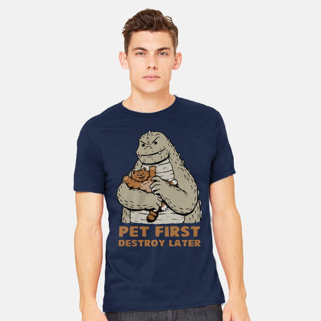 Pet First Destroy Later-Mens-Heavyweight-Tee-pigboom