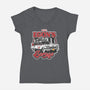 Egon's Garage-Womens-V-Neck-Tee-SuperEdu