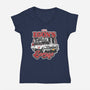 Egon's Garage-Womens-V-Neck-Tee-SuperEdu