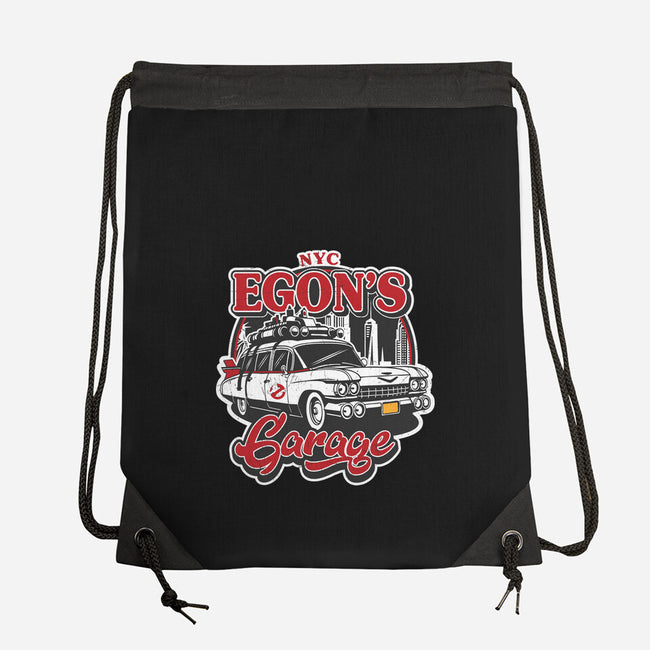 Egon's Garage-None-Drawstring-Bag-SuperEdu