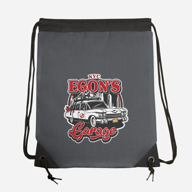 Egon's Garage-None-Drawstring-Bag-SuperEdu