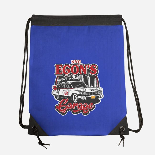 Egon's Garage-None-Drawstring-Bag-SuperEdu