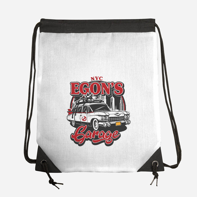 Egon's Garage-None-Drawstring-Bag-SuperEdu