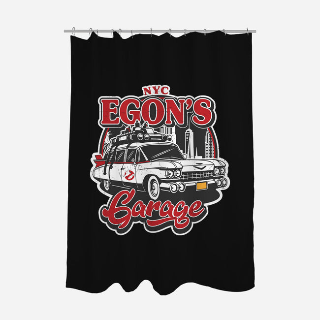 Egon's Garage-None-Polyester-Shower Curtain-SuperEdu