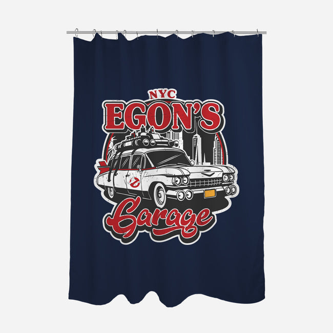 Egon's Garage-None-Polyester-Shower Curtain-SuperEdu