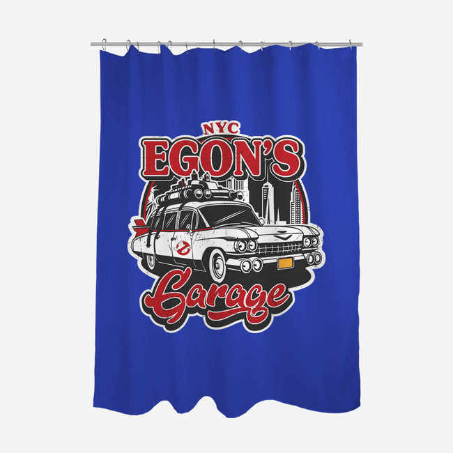 Egon's Garage-None-Polyester-Shower Curtain-SuperEdu